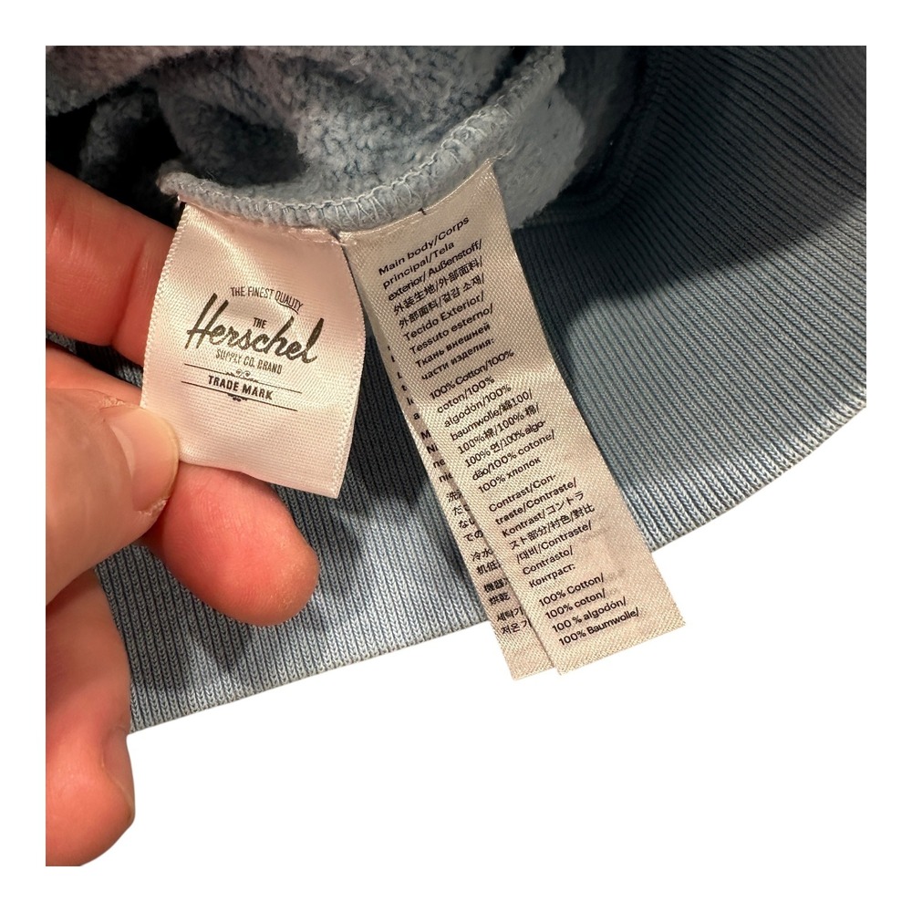 Herschel Supply Co. Cardigan Sweatshirt Light Blue Cotton Blend Size M - Picture 6 of 10